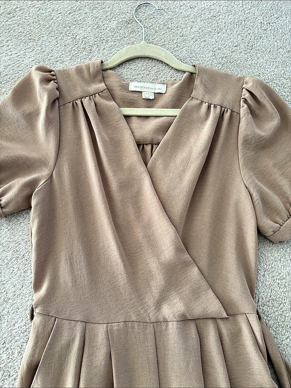 monteau los angeles Wrap Front Maxi Dress Size Medium Like New - Picture 2 of 5